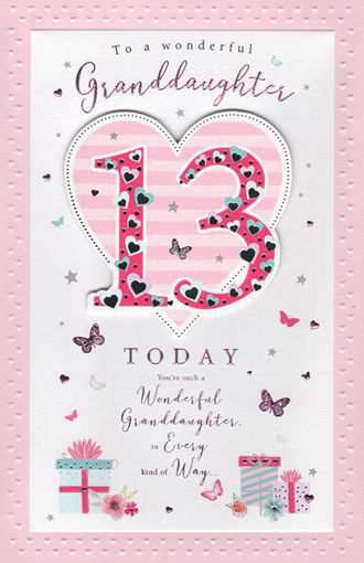 Picture of 13 TODAY BIRTHDAY CARD GRANDDAUGHTER